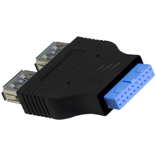 Kingwin KW-2USB3A 2-Port Internal USB 3.1 Gen 1 Type-A Female to 20-Pin MB Adapter