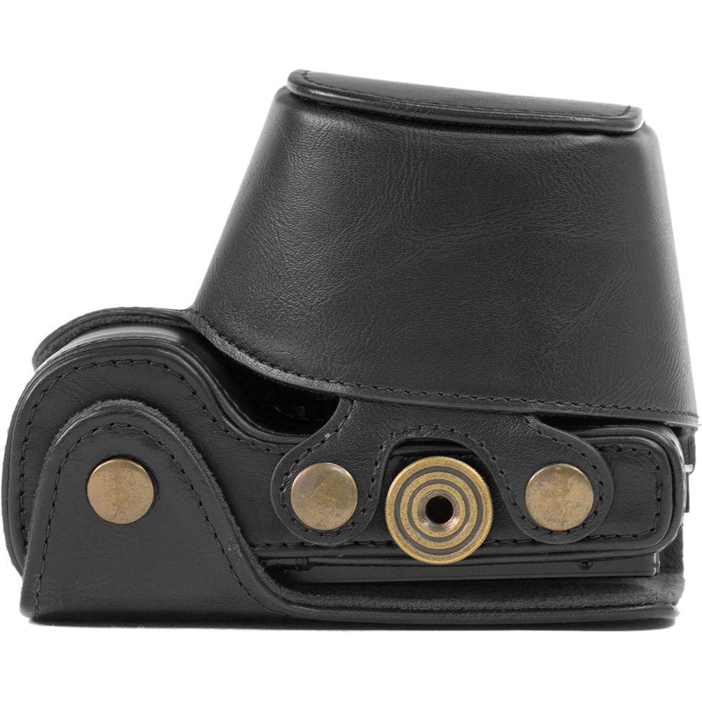 MegaGear Ever Ready PU Leather Case and Strap for Sony Alpha a5100, a5000 with 16-50mm Lens