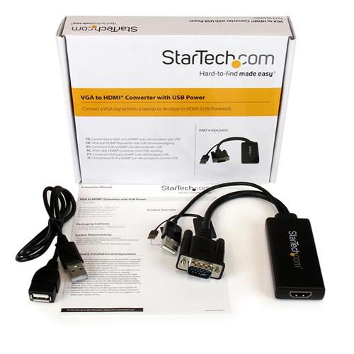 StarTech VGA to 1080p HDMI Adapter with USB Audio & Power