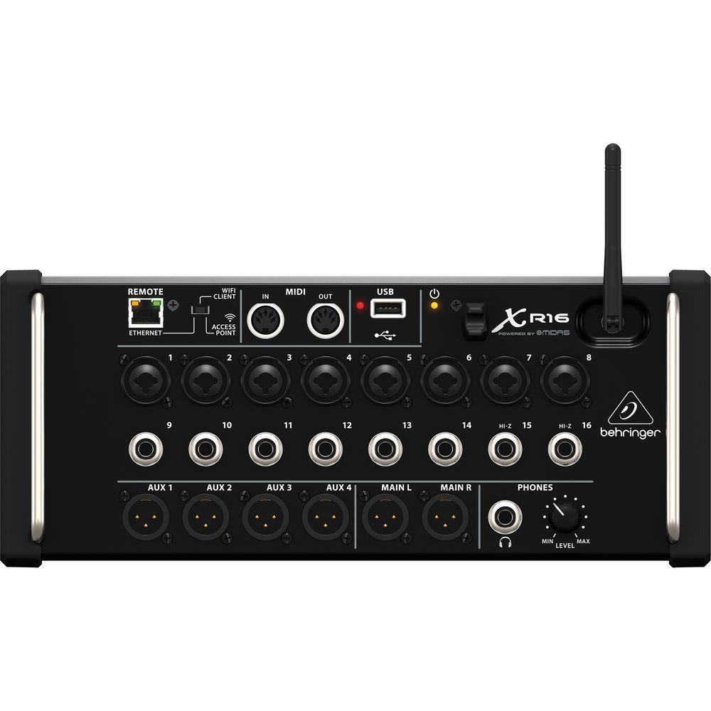 Behringer X Air XR16 16-Input Digital Mixer for iPad Android Tablets with Wi-Fi and USB Recorder
