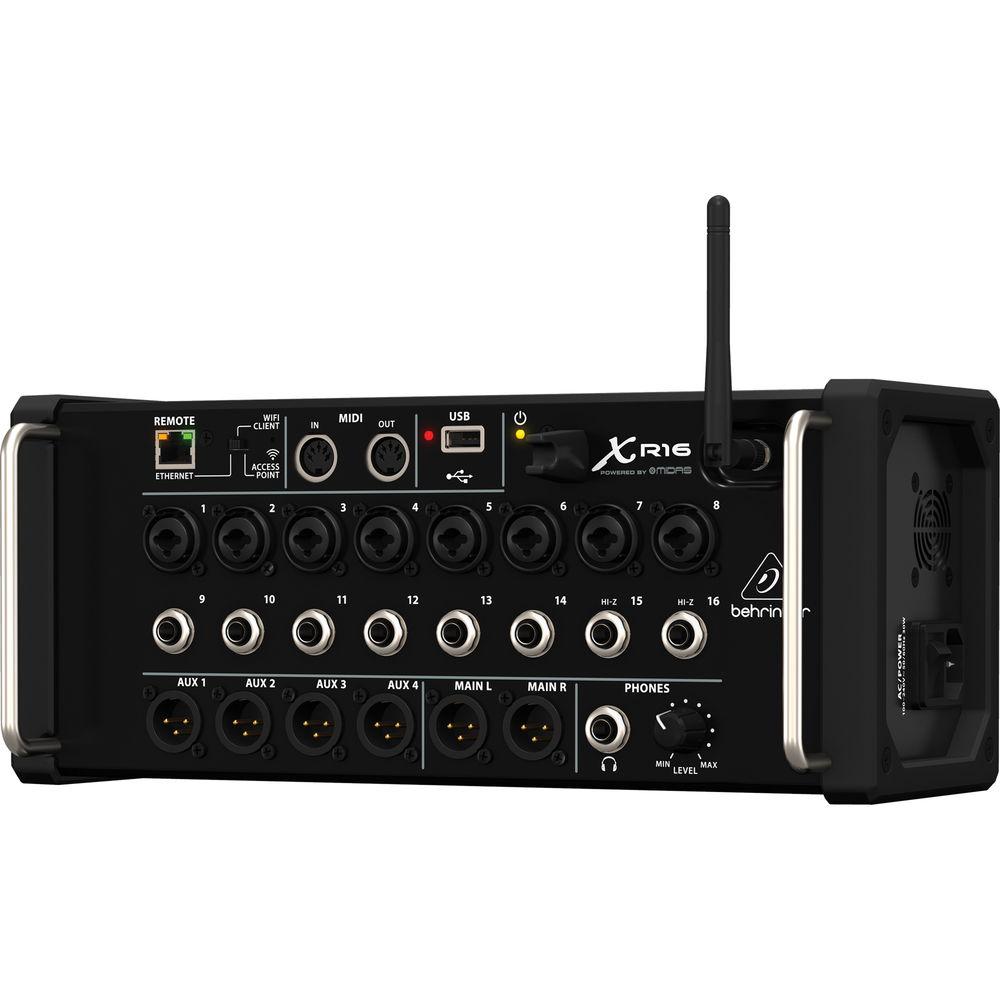 Behringer X Air XR16 16-Input Digital Mixer for iPad Android Tablets with Wi-Fi and USB Recorder