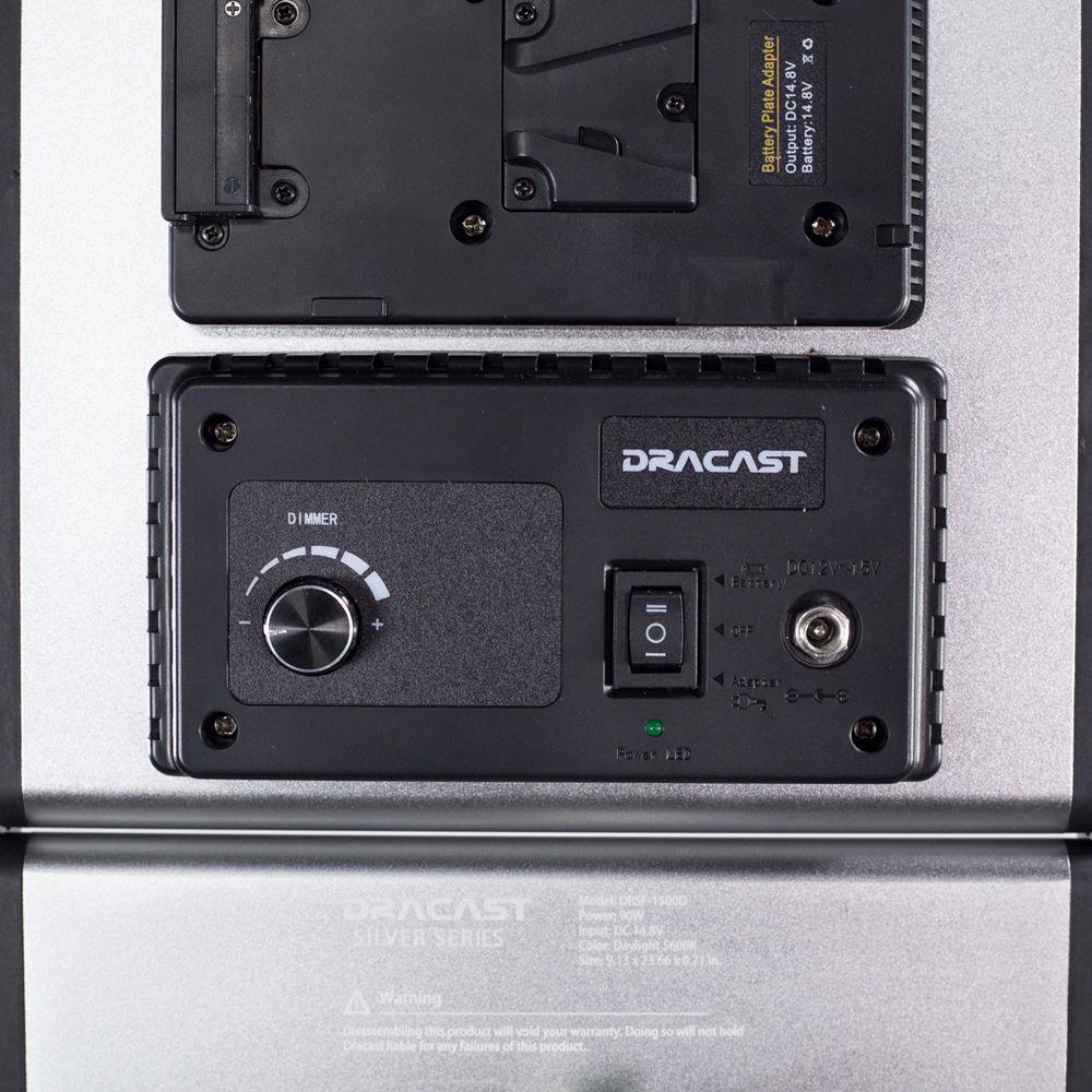 Dracast Silver Series LED1500 Foldable Daylight LED 2-Light Kit