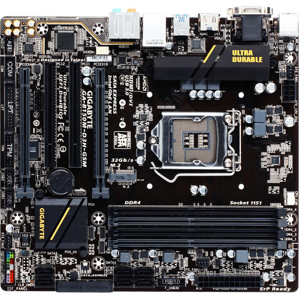 Gigabyte GA-B150M-D3H GSM Micro-ATX Motherboard