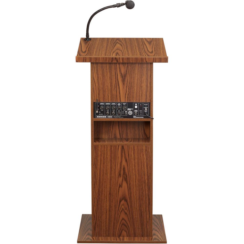 Oklahoma Sound 111PLS Power Plus Lectern with LWM-7 Headset Wireless Microphone