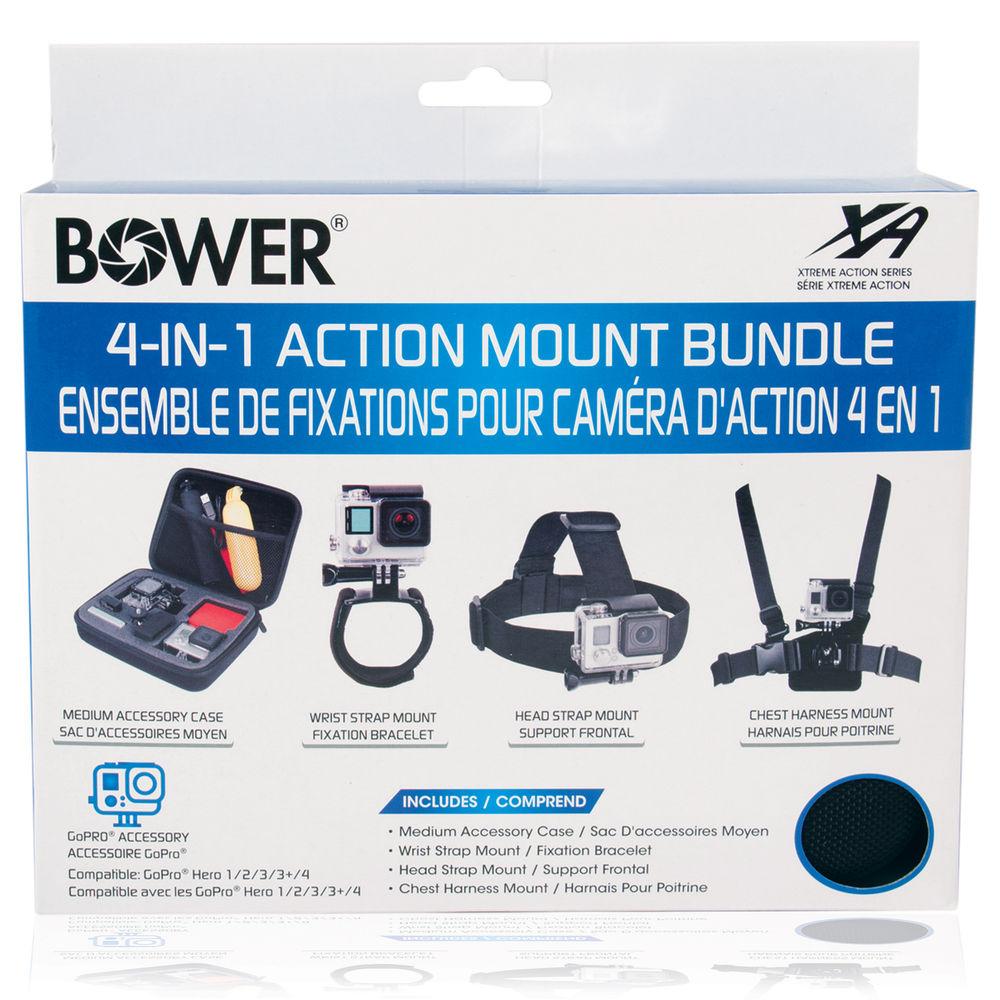 Bower Xtreme Action Series 4-in-1 Action Mount Bundle for GoPro