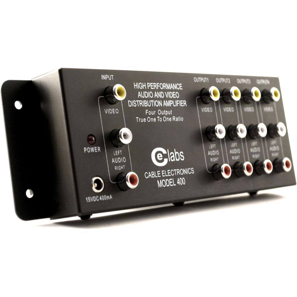 Cable Electronics AV400 1x4 Composite A V Distribution Amplifier, Cable, Electronics, AV400, 1x4, Composite, V, Distribution, Amplifier