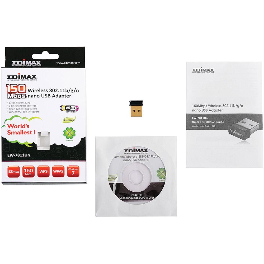 EDIMAX Technology 150 Mb s Wireless IEEE802.11b g n Nano USB Adapter
