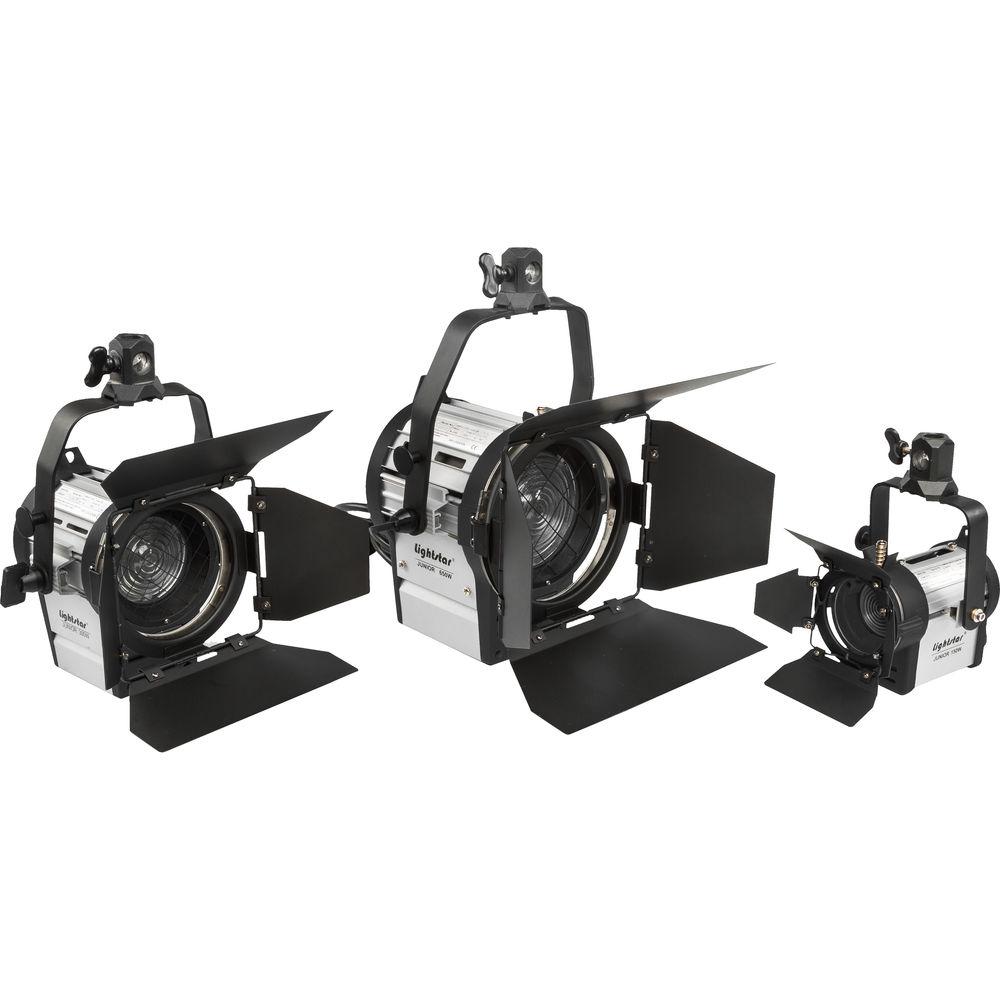 ikan Lightstar 3-Point Tungsten Fresnel Light Kit with 150W, 300W, 650W