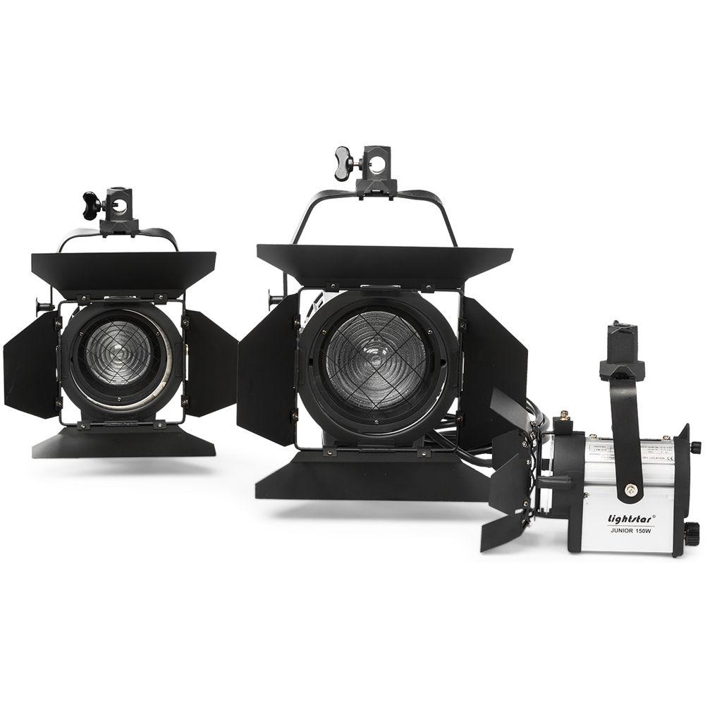 ikan Lightstar 3-Point Tungsten Fresnel Light Kit with 150W, 300W, 650W