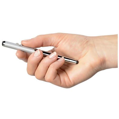 Quartet 4-in-1 Class 2 Red Laser Pointer with Stylus, Pen, and LED Light
