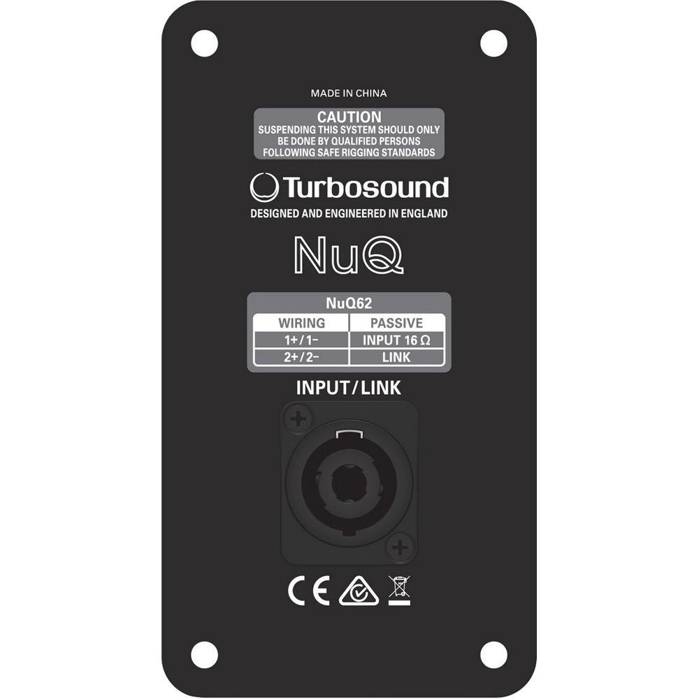 Turbosound NuQ62-WH 2-Way 6.5" Full-Range Loudspeaker for Portable PA Applications