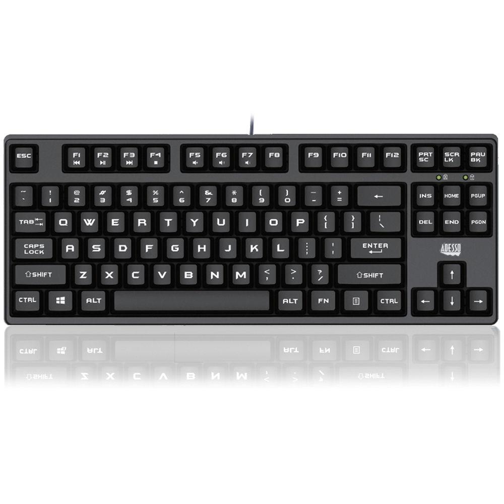 Adesso EasyTouch 625 Compact USB Mechanical Gaming Keyboard, Adesso, EasyTouch, 625, Compact, USB, Mechanical, Gaming, Keyboard