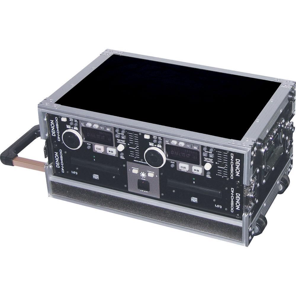 Odyssey Innovative Designs FZER4HW Flight Zone Rolling Shallow Four Space Special Effects Rack Case