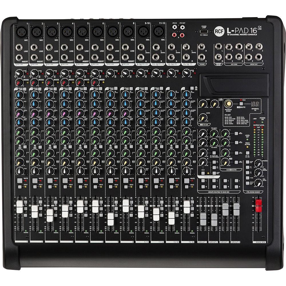 RCF L-PAD 16CX USB 16-Channel Mixing Console with Effects