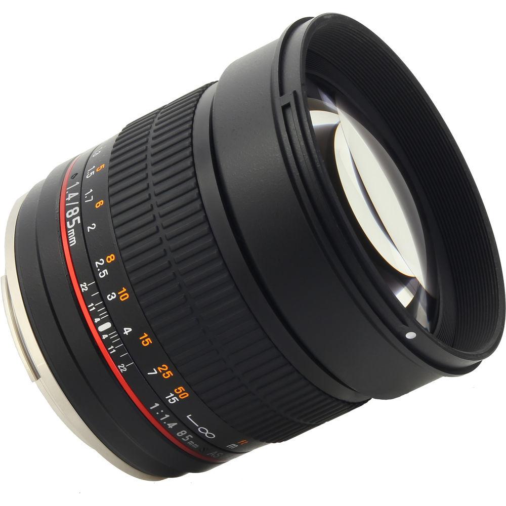 Rokinon 85mm f 1.4 AS IF UMC Lens for Canon EF with AE Chip