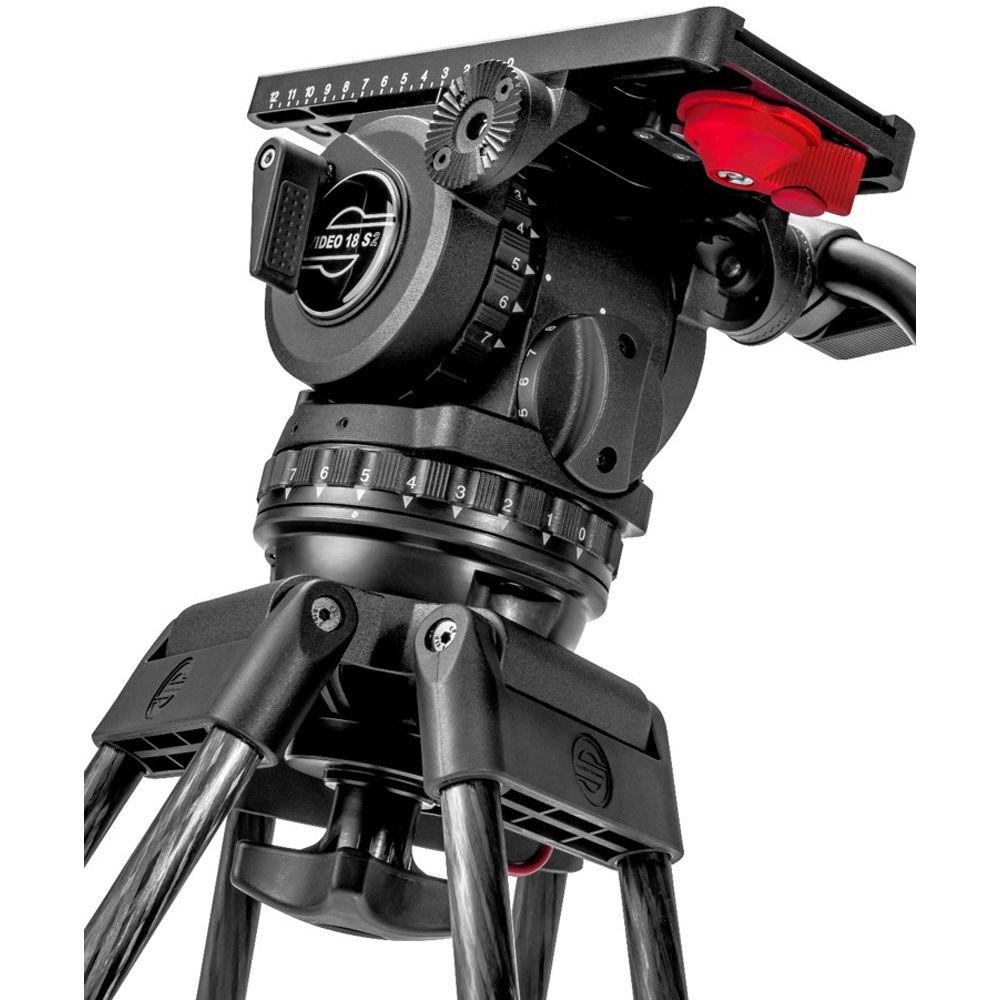 Sachtler Video 18 S2 Fluid Head & ENG 2 CF Tripod System with Mid-Level Spreader