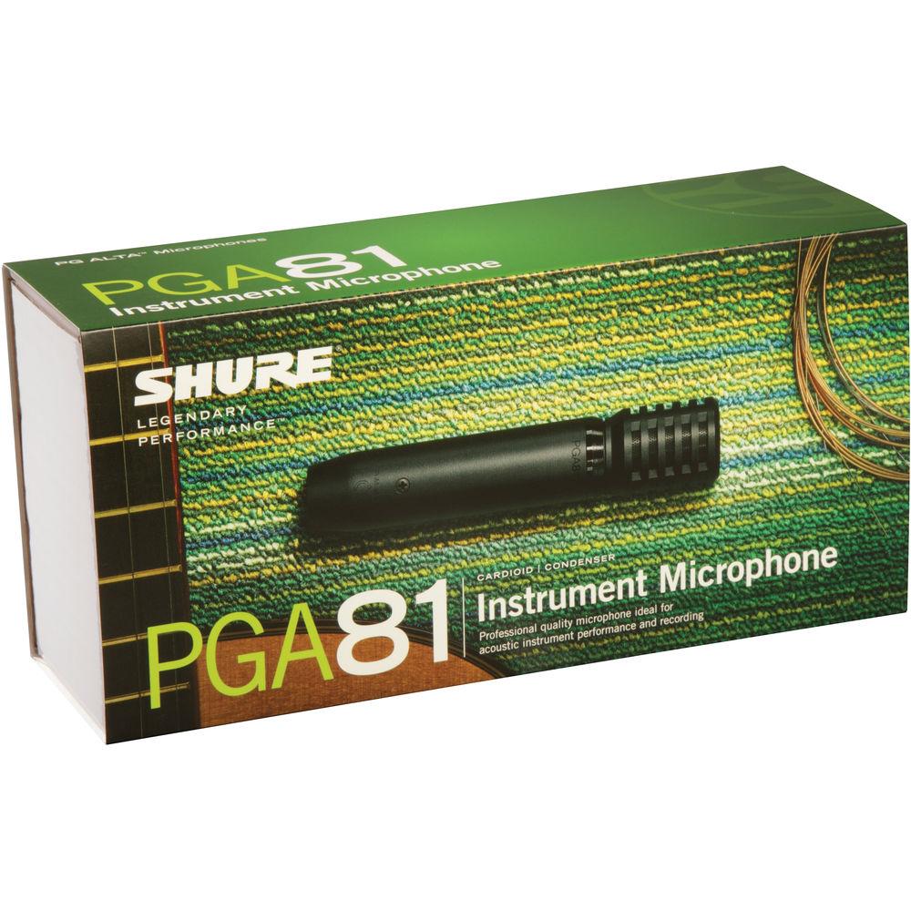 Shure PGA81-LC Cardioid Condenser Instrument Microphone, Shure, PGA81-LC, Cardioid, Condenser, Instrument, Microphone
