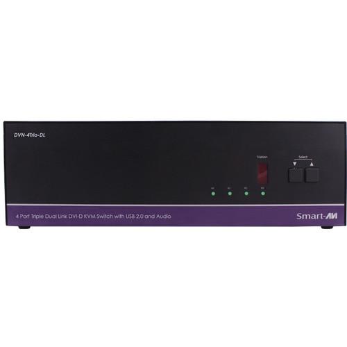 Smart-AVI DVN-4Trio-DLS DVI-D KVM Switch with USB 2.0 Sharing and Audio Support