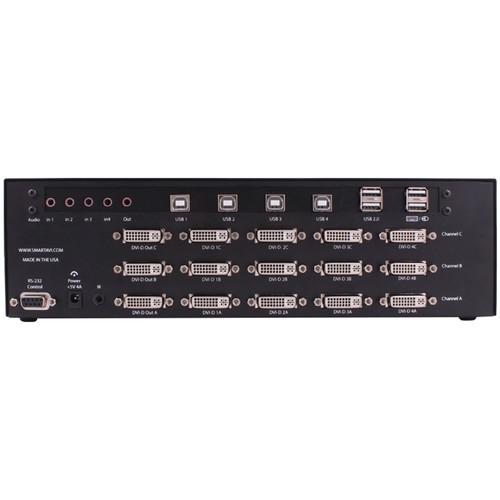 Smart-AVI DVN-4Trio-DLS DVI-D KVM Switch with USB 2.0 Sharing and Audio Support