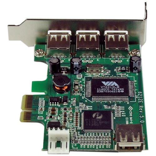 StarTech 4-Port PCI Express Low-Profile High-Speed USB 2.0 Card, StarTech, 4-Port, PCI, Express, Low-Profile, High-Speed, USB, 2.0, Card