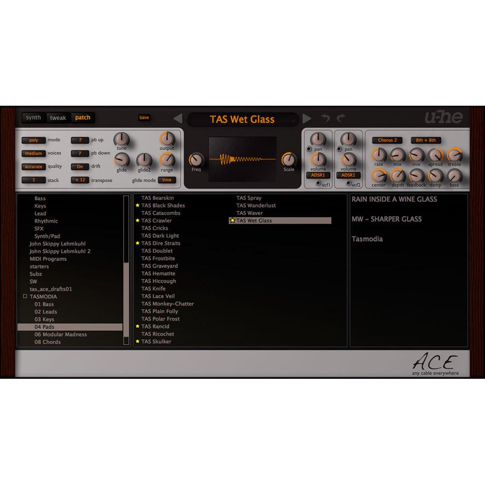 u-he ACE: Any Cable Everywhere Semi-Modular Software Synth
