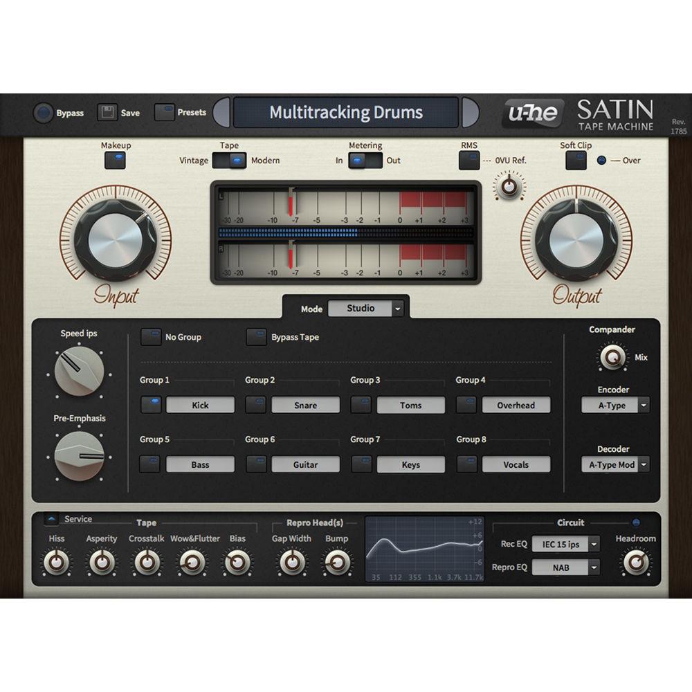 u-he Satin - Magnetic Tape Emulation Plug-In, u-he, Satin, Magnetic, Tape, Emulation, Plug-In