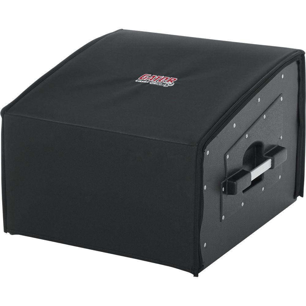 Gator Cases GRCW-10x4 Slant Top Wood Console Rack with 10-Space Slanting Top Rack and 4-Space Rack Below