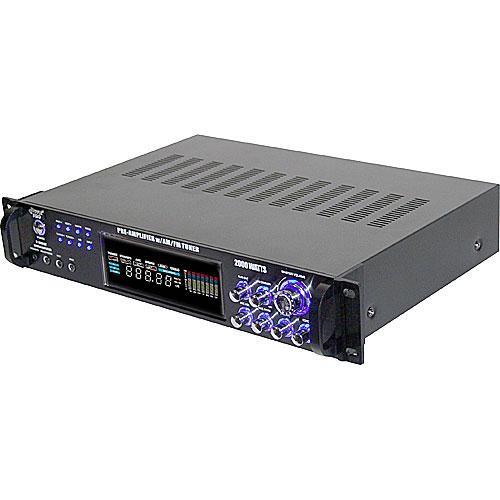 Pyle Pro P2001AT 2000W Hybrid Pre-Amplifier with AM FM Tuner, Pyle, Pro, P2001AT, 2000W, Hybrid, Pre-Amplifier, with, AM, FM, Tuner