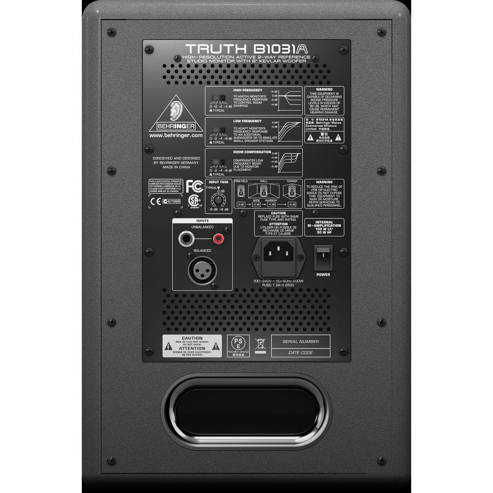 Behringer Truth B1031A 150W 8" Active 2-Way Studio Monitor