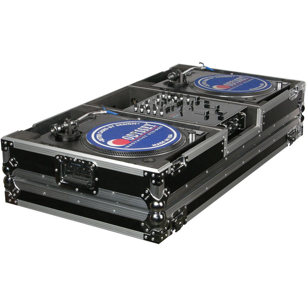 Odyssey Innovative Designs FZBM10W Flight Zone 10" Mixer Battle Mode Turntable Coffin with Wheels
