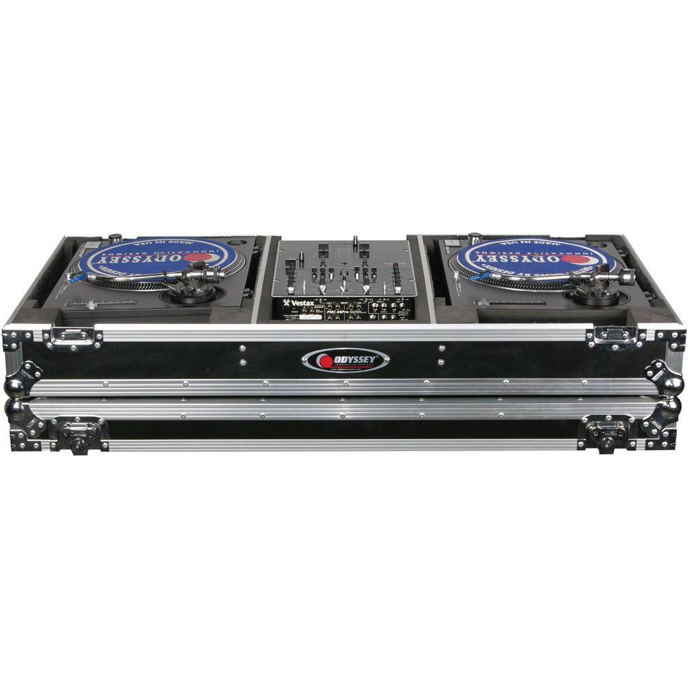 Odyssey Innovative Designs FZBM10W Flight Zone 10" Mixer Battle Mode Turntable Coffin with Wheels