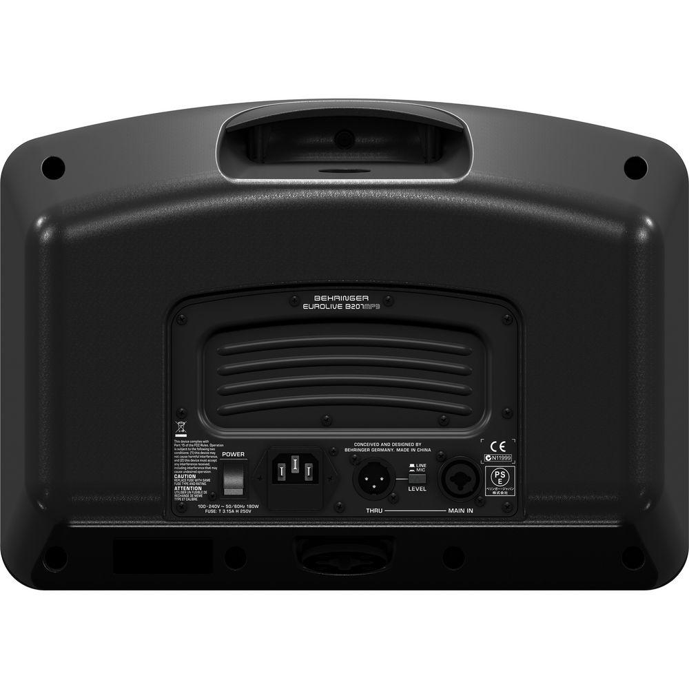 Behringer EUROLIVE B207MP3 Active 150W 6.5" PA Monitor Speaker System with MP3 Player