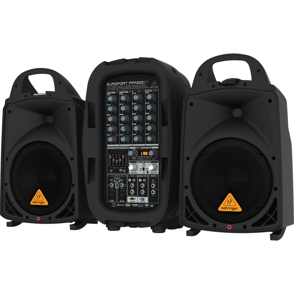 Behringer EUROPORT PPA500BT - 500W 6-Channel Portable PA System with Bluetooth Wireless