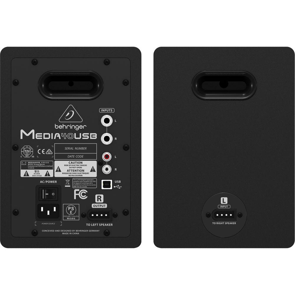 Behringer MEDIA 40USB - 40W USB Studio Monitor Speakers