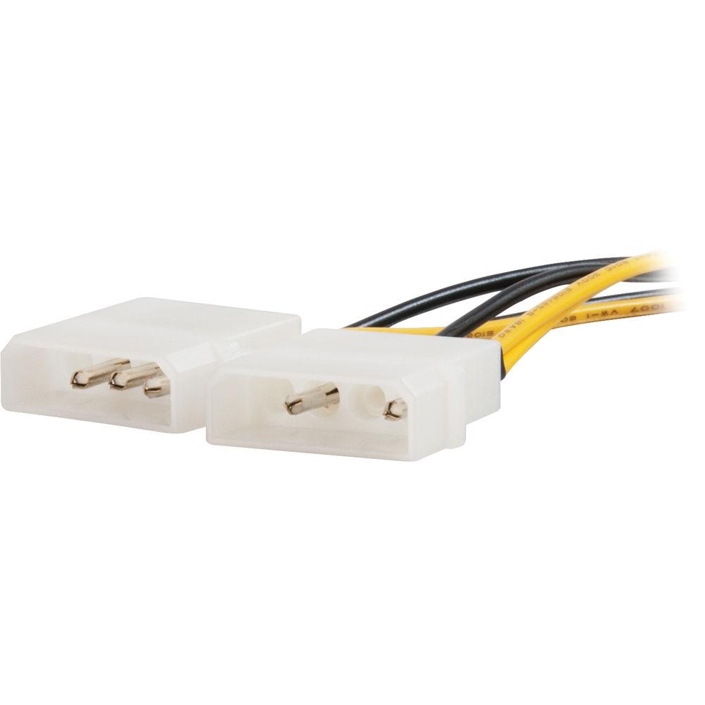 C2G 6-Pin PCI Express to Two 4-Pin Molex Power Adapter Cable