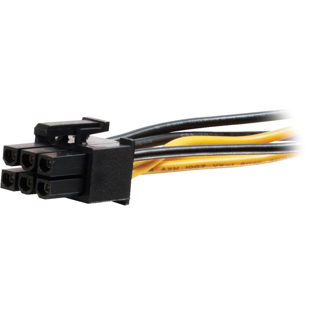 C2G 6-Pin PCI Express to Two 4-Pin Molex Power Adapter Cable