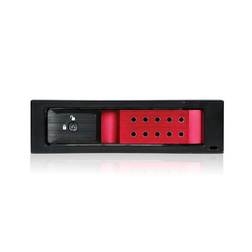 iStarUSA 5.25" to 1 x 3.5" Trayless SATA SAS Hot-Swap Cage Red