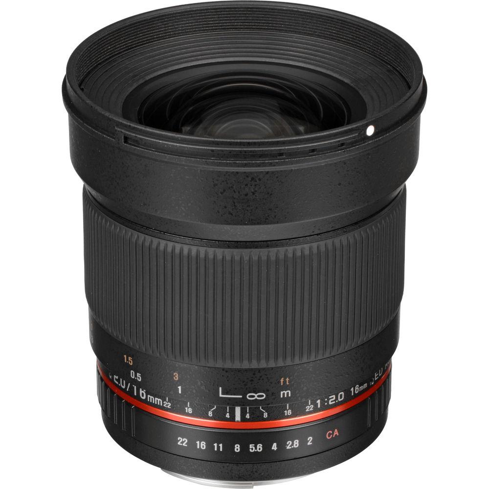 Rokinon 16mm f 2.0 ED AS UMC CS Lens for Canon EF-S Mount