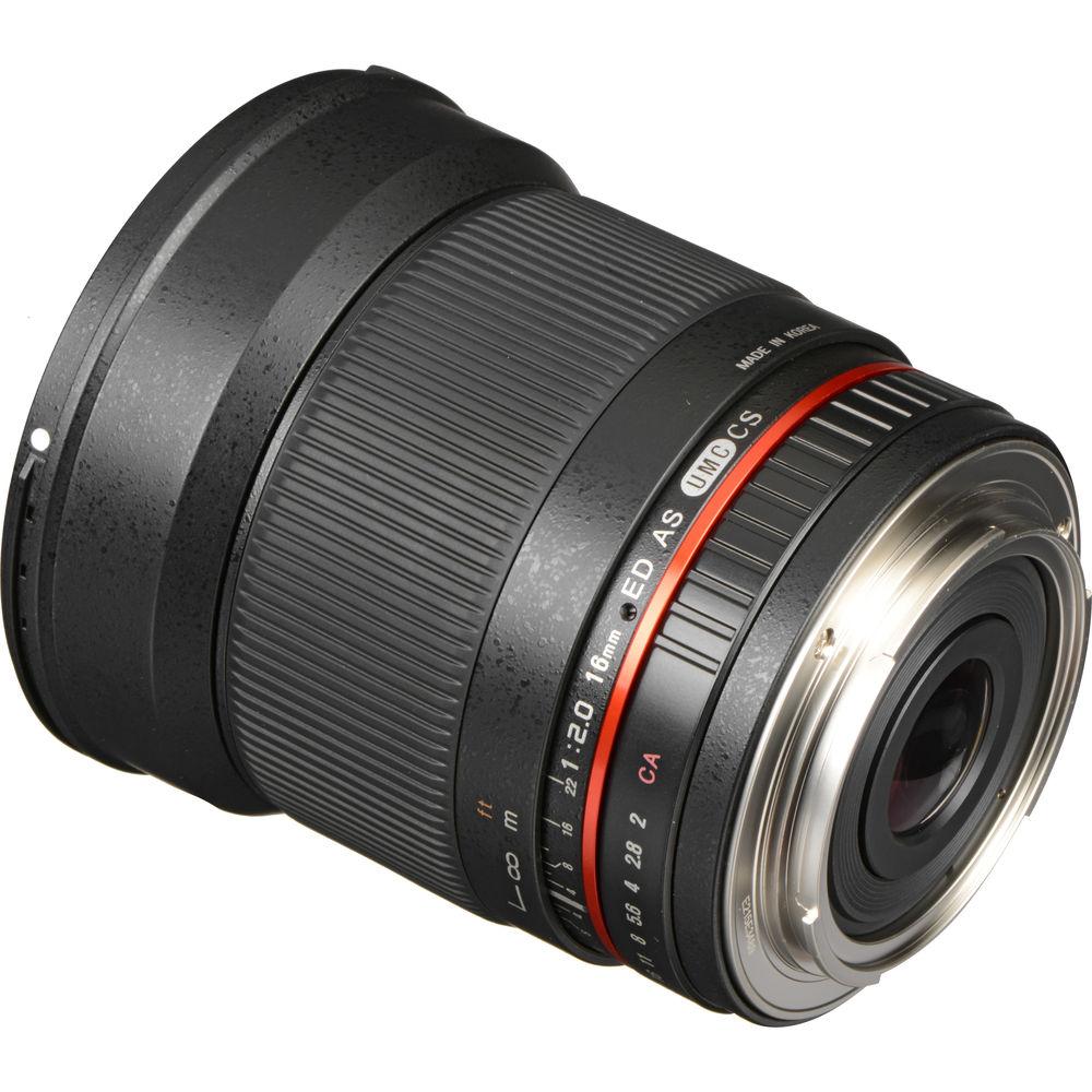 Rokinon 16mm f 2.0 ED AS UMC CS Lens for Canon EF-S Mount