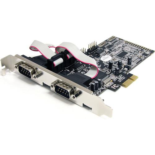 StarTech 4-Port RS-232 Serial Native PCIe Adapter Card with 16550 UART, StarTech, 4-Port, RS-232, Serial, Native, PCIe, Adapter, Card, with, 16550, UART