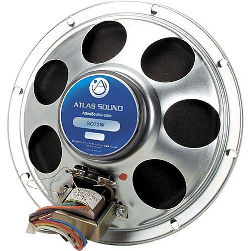 Atlas Sound SD72W Dual Cone Ceiling Speaker with Baffle