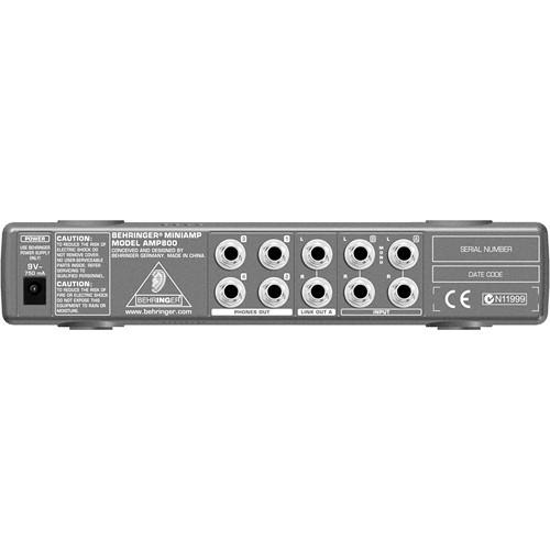 Behringer AMP800 - MINIAMP Compact 4-Channel Headphone Amplifier, Behringer, AMP800, MINIAMP, Compact, 4-Channel, Headphone, Amplifier