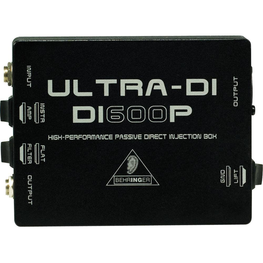 Behringer DI600P Ultra-DI Passive Direct Injection Box for Instrument and Amplifier Outputs with Switchable Low Pass Filter
