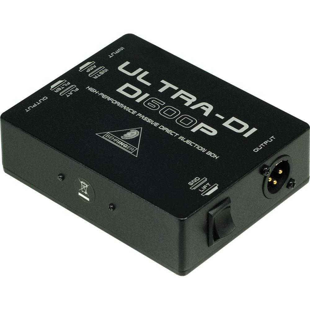 Behringer DI600P Ultra-DI Passive Direct Injection Box for Instrument and Amplifier Outputs with Switchable Low Pass Filter
