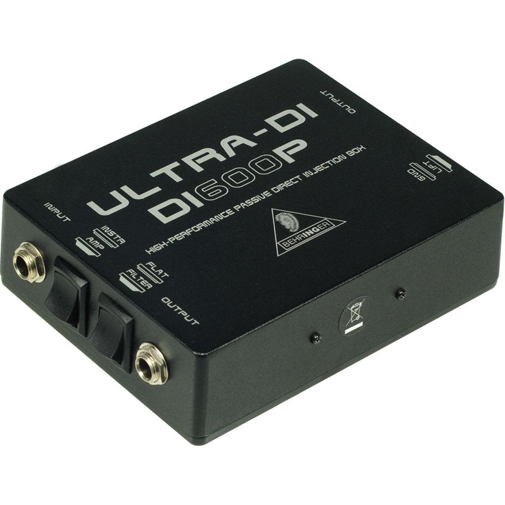 Behringer DI600P Ultra-DI Passive Direct Injection Box for Instrument and Amplifier Outputs with Switchable Low Pass Filter