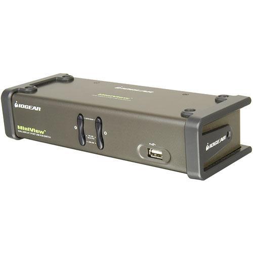 IOGEAR Dual View GCS1742 2-Port USB KVM Switch with Dual Monitor Support and Stereo Earphone Connectors