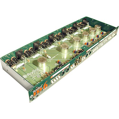 Radial Engineering JD 6 - Six-Channel Passive Direct Box with Jensen Transformers in Rackmount Chassis