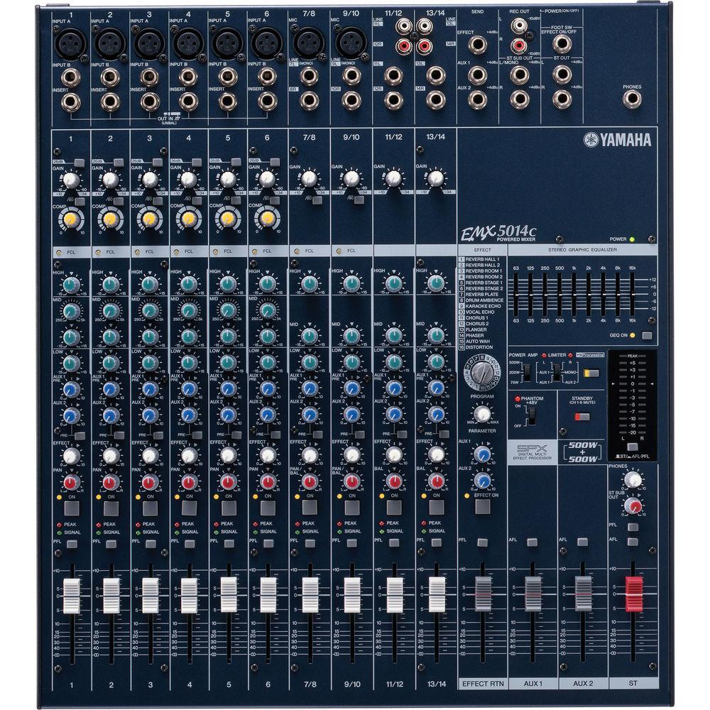 Yamaha EMX5014C - 14 Powered Sound Reinforcement Audio Mixer with 500W 500W Stereo Amplifier