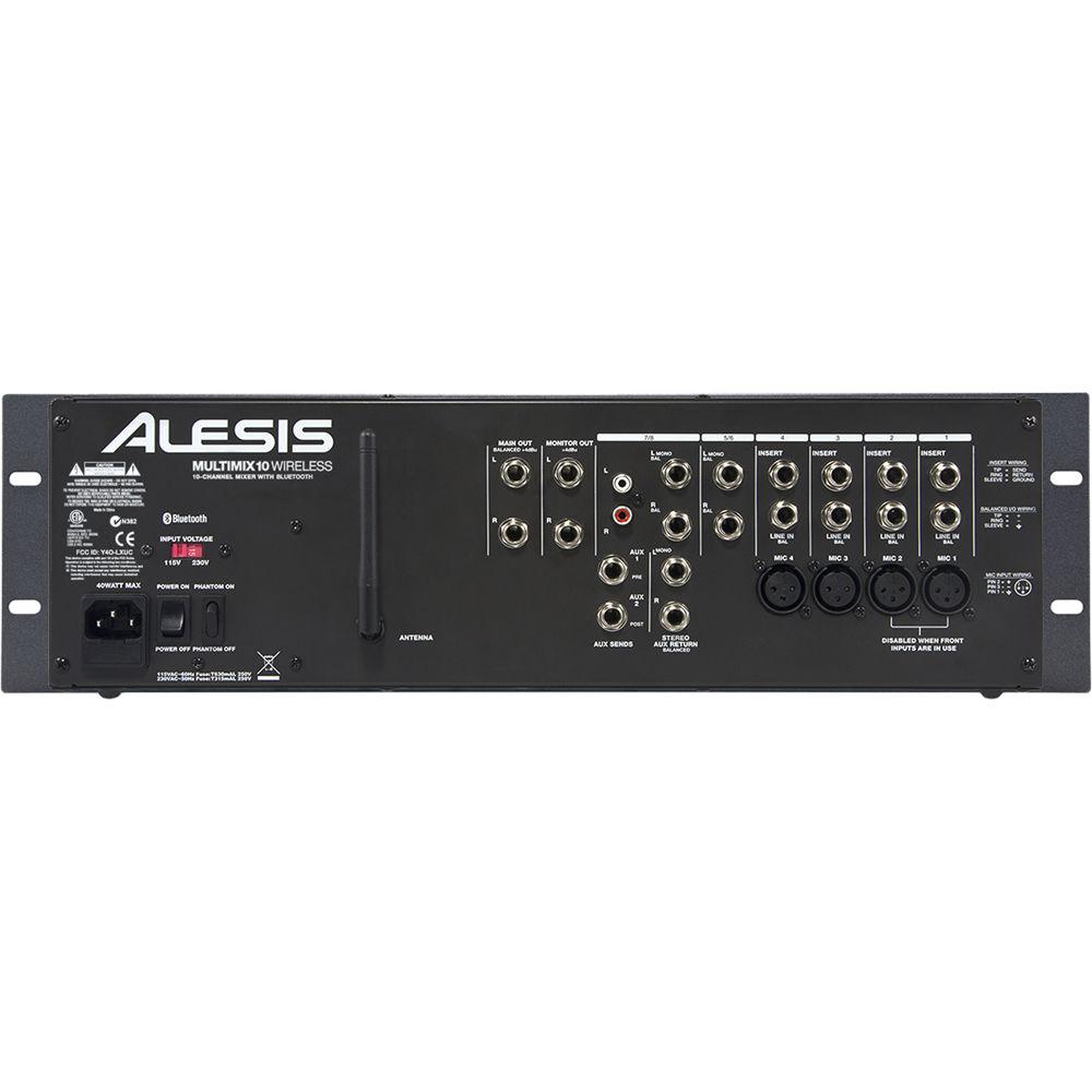 Alesis MultiMix 10 Wireless Rackmount 10-Channel Mixer with Bluetooth
