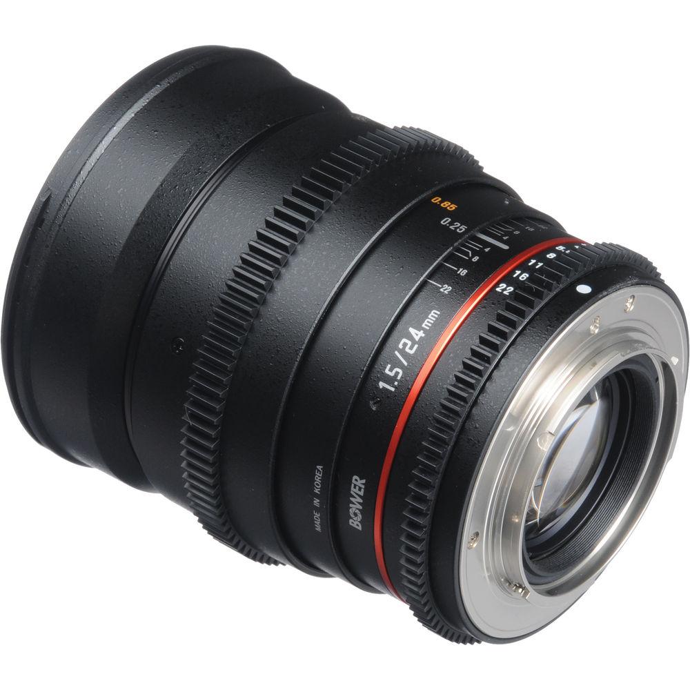 Bower 24mm T1.5 Ultra-Fast Wide-Angle Cine Lens For Sony Mount Cameras
